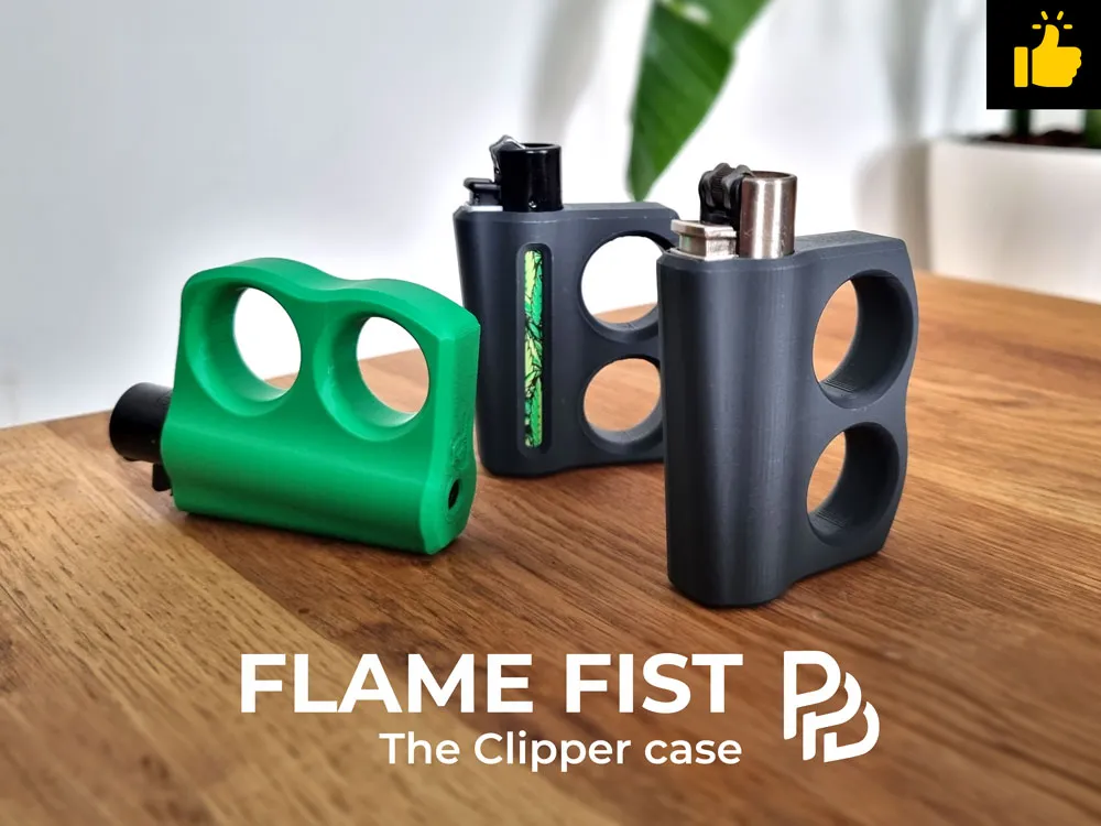 کاور فندک کلیپر طرح پنجه بکس مدل FLAME FIST فانتزی دکوراتیو جیبی